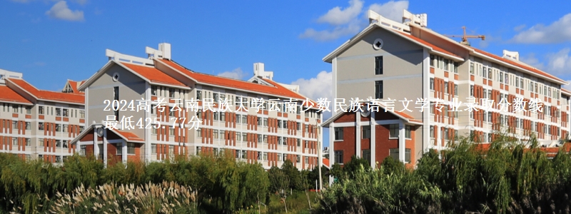 2024高考云南民族大学云南少数民族语言文学专业录取分数线最低425.77分