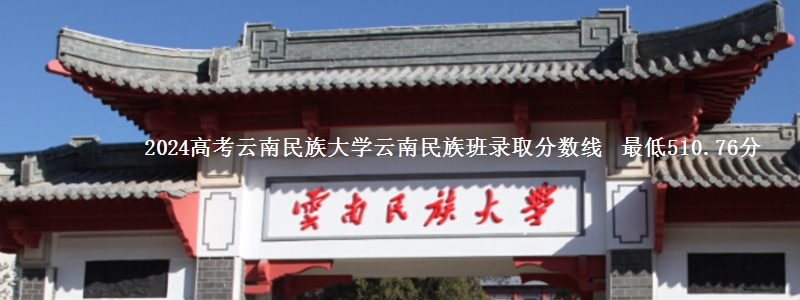 2024高考云南民族大学云南民族班录取分数线最低510.76分