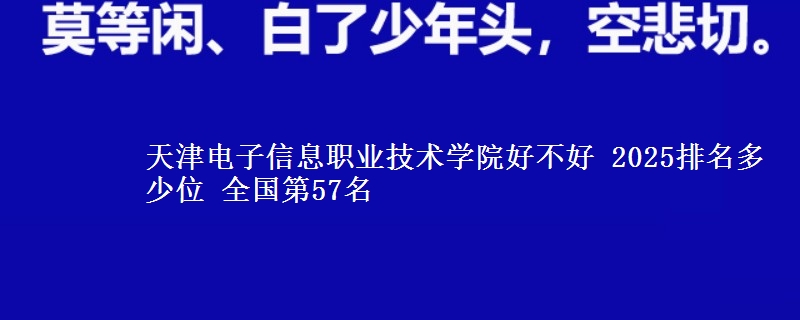 天津电子信息职业技术学院全国排名多少位：全国第57名