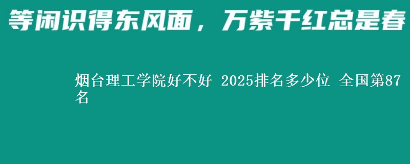 烟台理工学院全国排名多少位：全国第87名