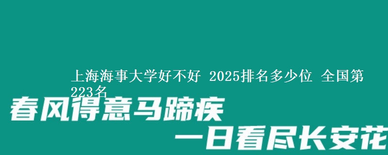 上海海事大学全国排名多少位：全国第223名