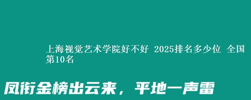 上海视觉艺术学院全国排名多少位：全国第10名