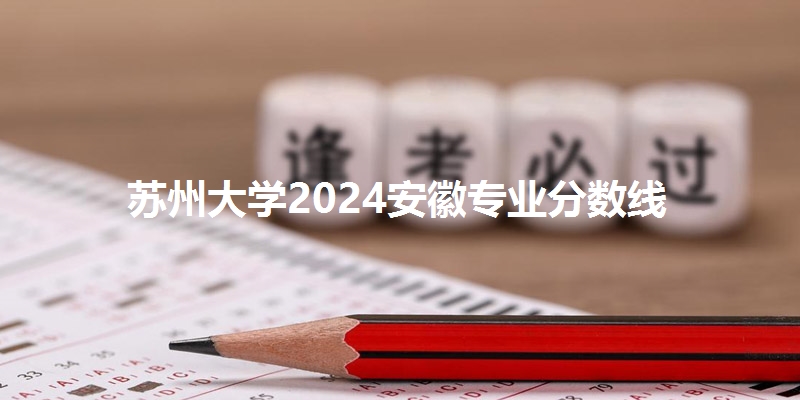 苏州大学2024安徽专业分数线