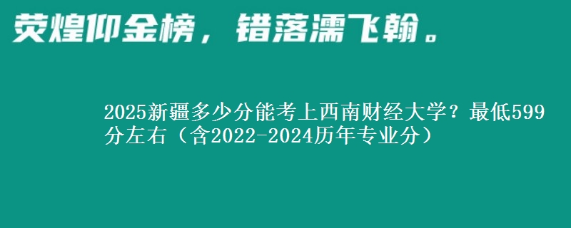 2025新疆多少分能考上西南财经大学？最低599分左右（含2022-2024历年专业分）