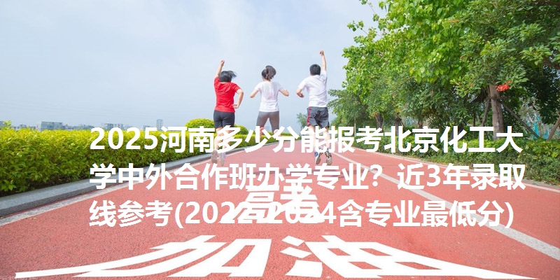 2025河南多少分能报考北京化工大学中外合作班办学专业？近3年录取线参考(2022-2024含专业最低分)