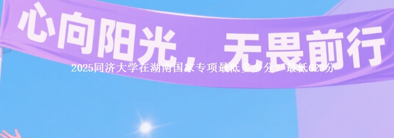 2025同济大学在湖南国家专项最低多少分？最低623分