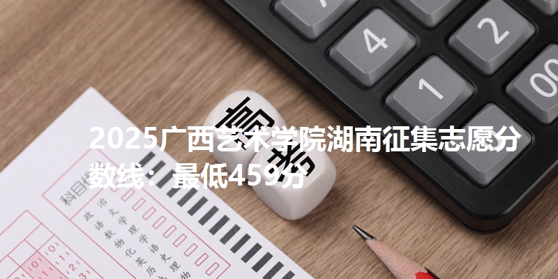 2025广西艺术学院湖南征集志愿分数线：最低459分
