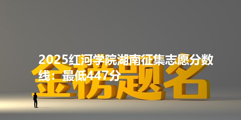 2025红河学院湖南征集志愿分数线：最低447分