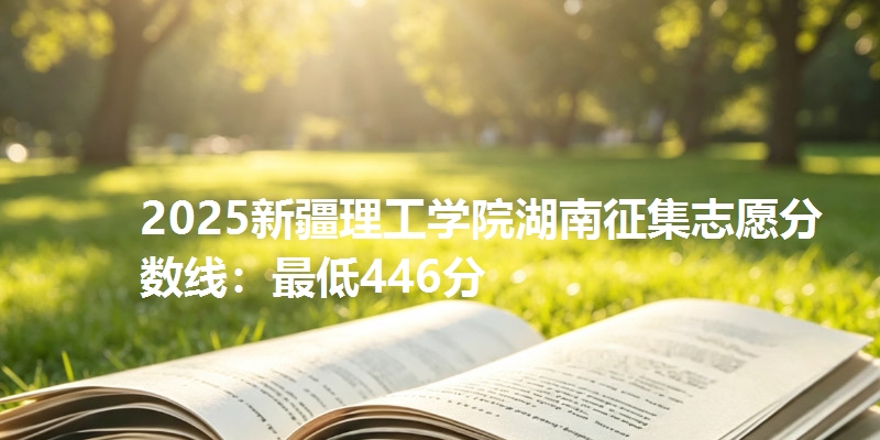 2025新疆理工学院湖南征集志愿分数线：最低446分