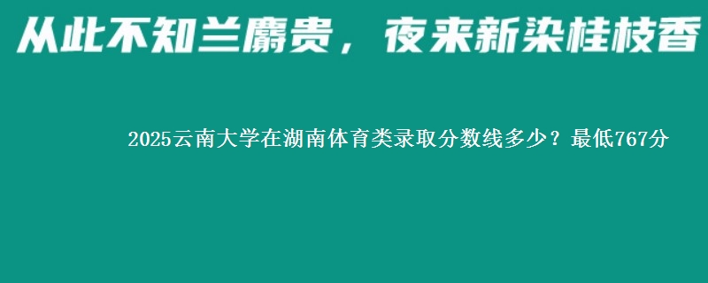 2025云南大学在湖南体育类录取分数线多少？最低767分
