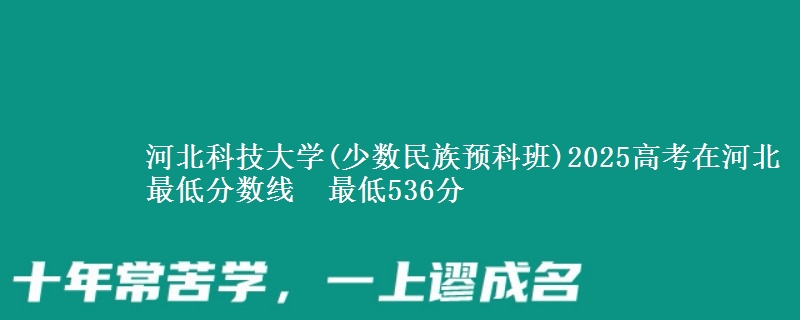 河北科技大学(少数民族预科班)2025高考在河北最低分数线  最低536分
