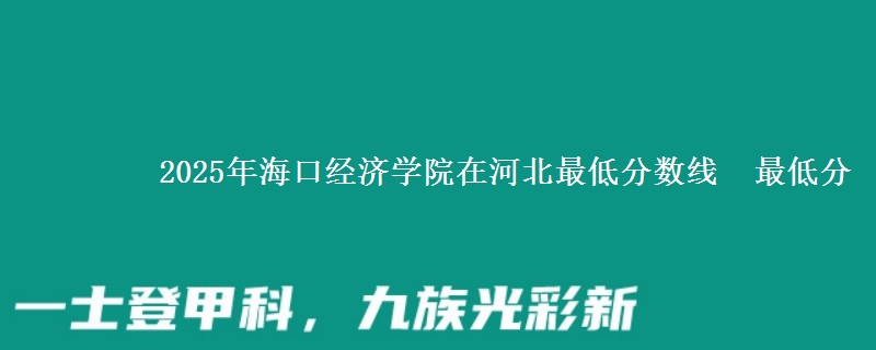 2025年海口经济学院在河北分数线：最低分