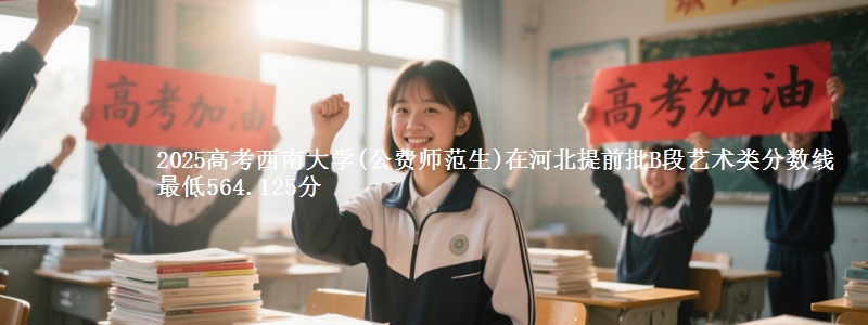 2025年西南大学(公费师范生)在河北提前批B段艺术类分数线 最低564.125分