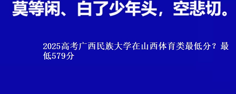 2025高考广西民族大学在山西体育类最低分？最低579分