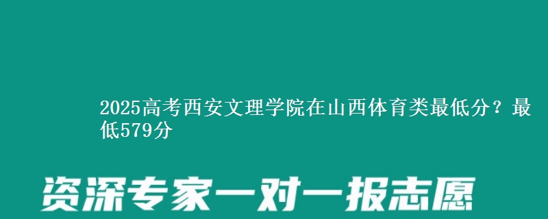 2025高考西安文理学院在山西体育类最低分？最低579分