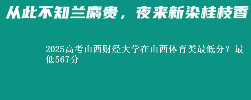 2025高考山西财经大学在山西体育类最低分？最低567分