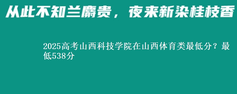2025高考山西科技学院在山西体育类最低分？最低538分