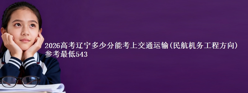 2026辽宁多少分能考上交通运输(民航机务工程方向) 参考最低543