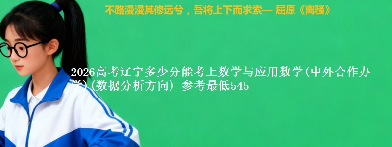 2026辽宁多少分能考上数学与应用数学(中外合作办学)(数据分析方向) 参考最低545