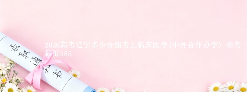 2026辽宁多少分能考上临床医学(中外合作办学) 参考最低585