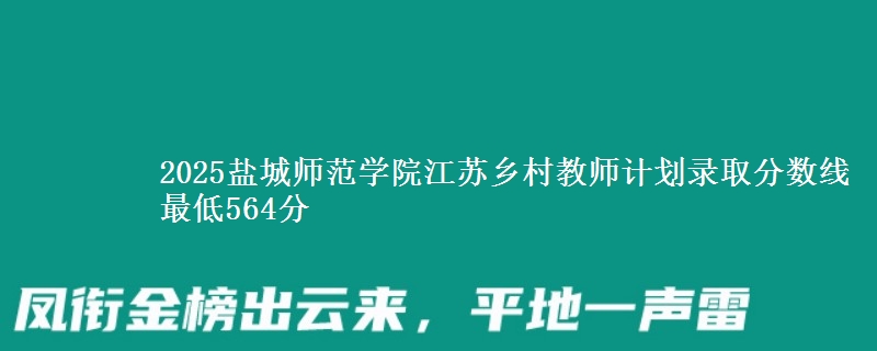 2025盐城师范学院江苏乡村教师计划录取分数线 最低564分