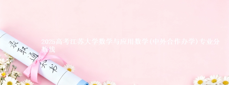 2025年江苏大学数学与应用数学(中外合作办学)专业分数线