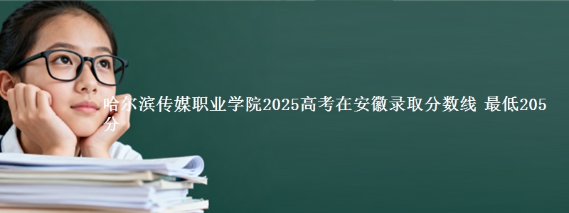 哈尔滨传媒职业学院2025年在安徽录取分数线 最低205分