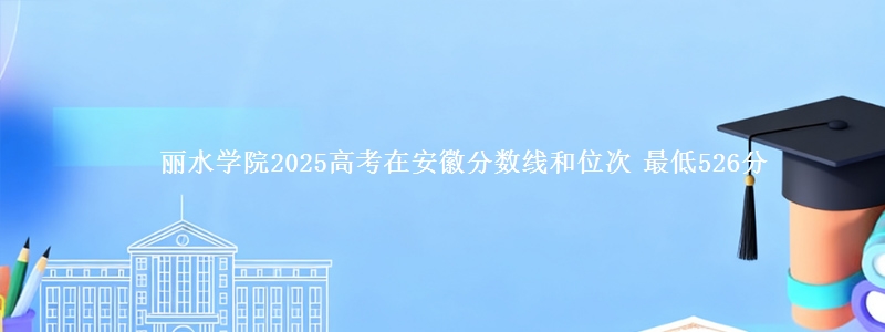 丽水学院2025年在安徽分数线和位次 最低526分