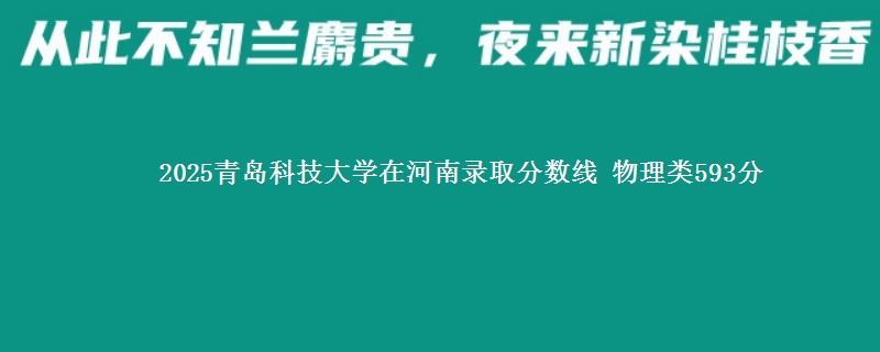2025青岛科技大学在河南录取分数线 物理类593分