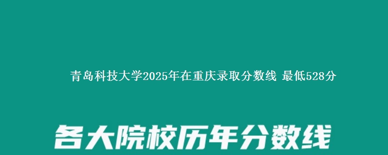 青岛科技大学2025年在重庆分数线：最低528分