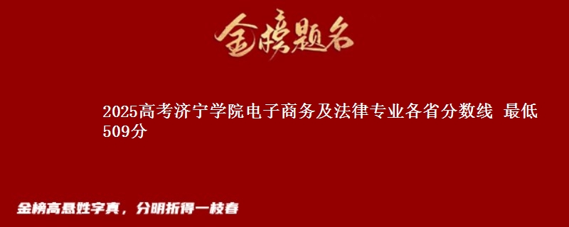 2025年济宁学院电子商务及法律专业最低分数线 最低509分