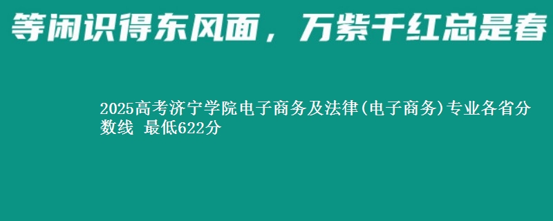 2025年济宁学院电子商务及法律(电子商务)专业最低分数线 最低622分