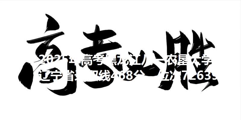 2025年高考黑龙江八一农垦大学在辽宁录取线468分，位次72639