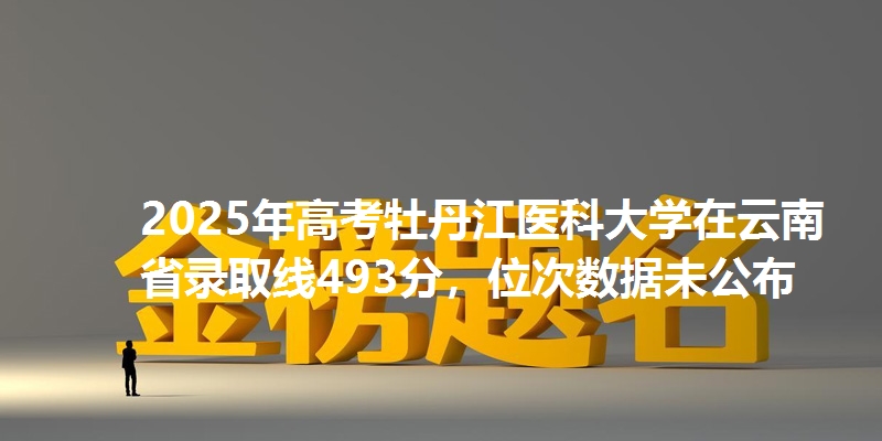 2025年高考牡丹江医科大学在云南录取线493分，位次数据未公布
