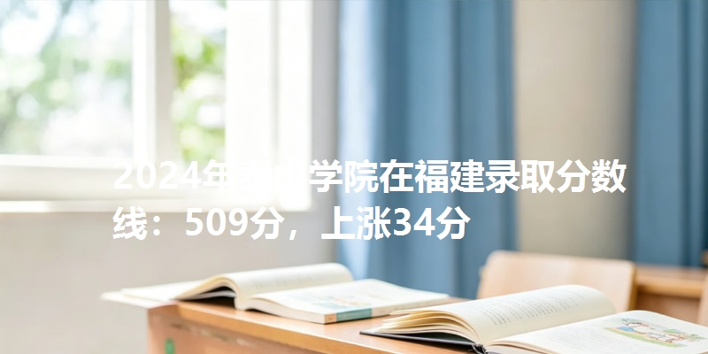 2024年泰山学院在福建录取分数线：509分，上涨34分