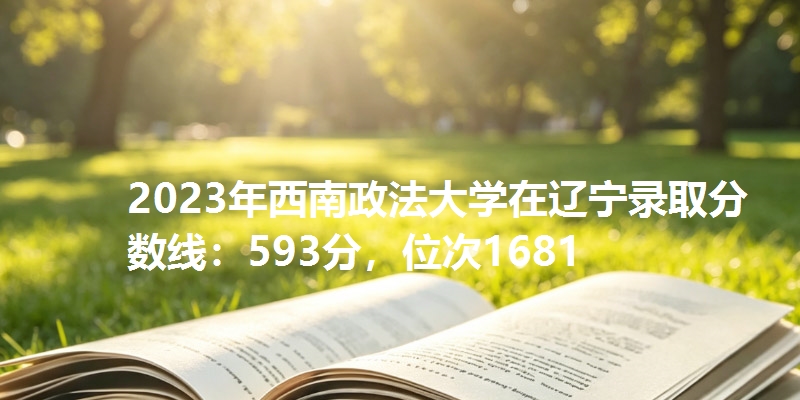 2023年西南政法大学在辽宁录取分数线：593分，位次1681