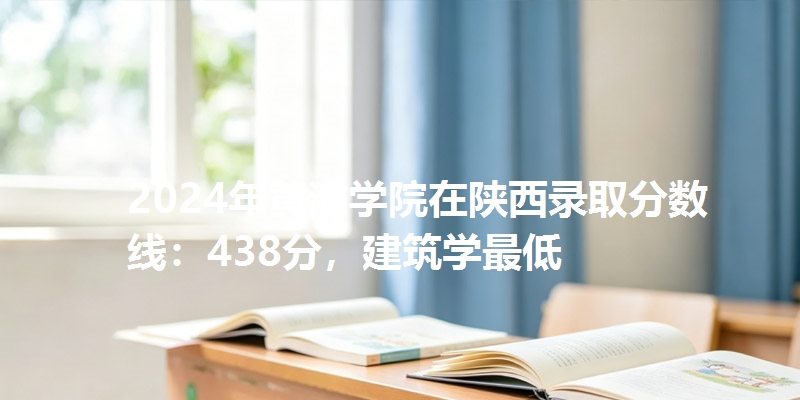 2024年黄淮学院在陕西录取分数线：438分，建筑学最低