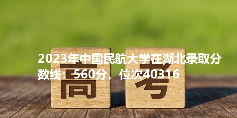 2023年中国民航大学在湖北录取分数线：560分，位次40316