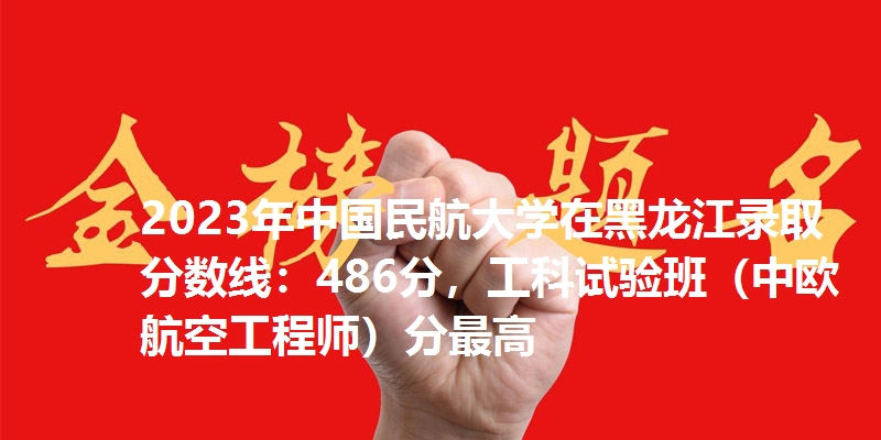 2023年中国民航大学在黑龙江录取分数线：486分，工科试验班（中欧航空工程师）分最高