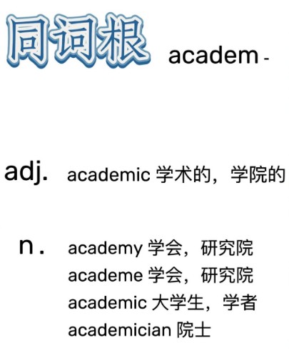 academy 与 academic 的区别和用法
