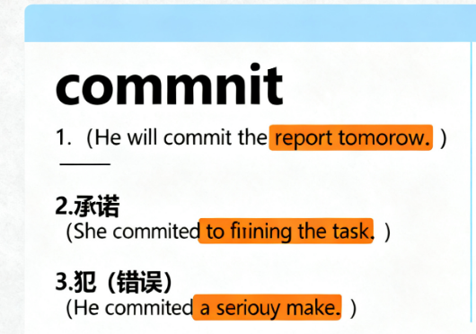 commit的意思及往年考试试题解析