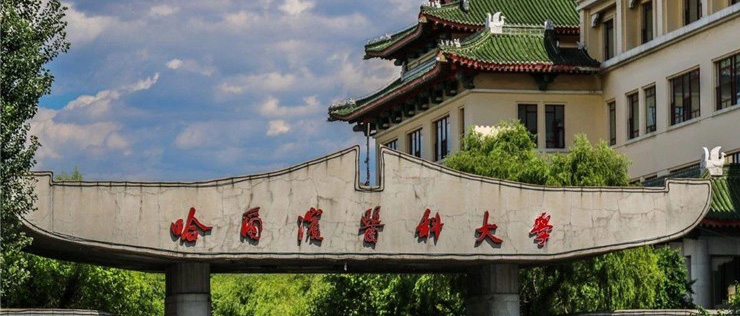 哈尔滨医科大学校园大门照片
