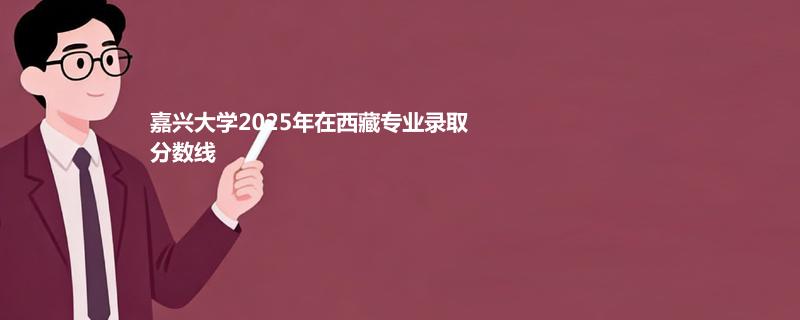 嘉兴大学2025在西藏专业录取最低分数线