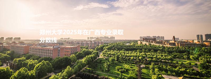 郑州大学2025高考广西专业录取分数线