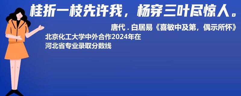 北京化工大学中外合作2024高考河北最低录取分数线