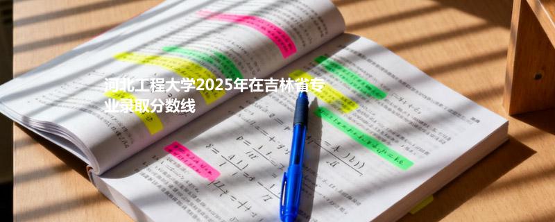 河北工程大学2025在吉林专业录取最低分