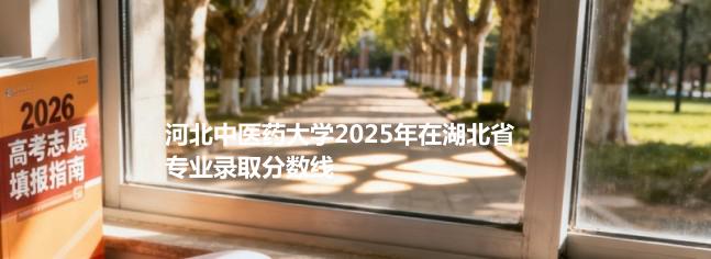 河北中医药大学2025在湖北专业录取最低分
