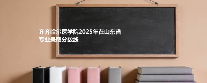 齐齐哈尔医学院2025在山东分专业最低分和最高分