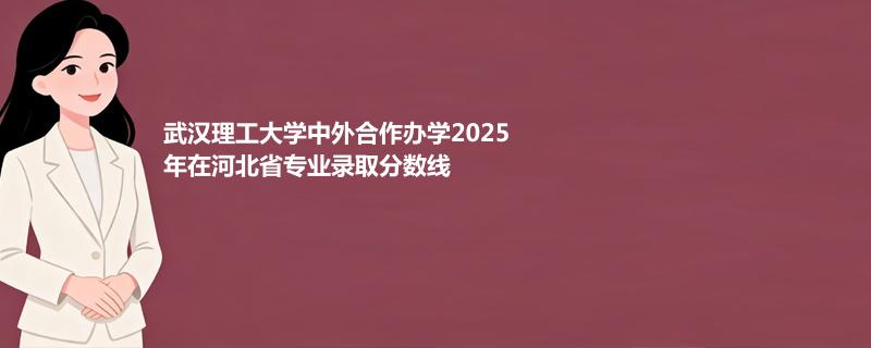 武汉理工大学中外合作办学2025在河北分专业分数线和最低位次