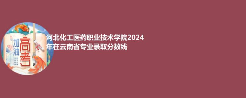 河北化工医药职业技术学院2024年在云南省专业录取分数线